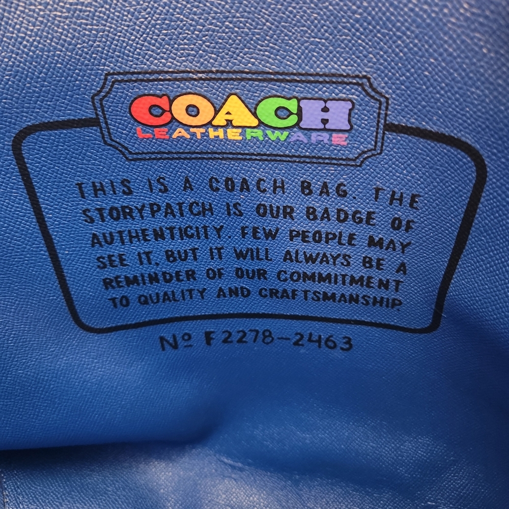 Coach Reversible City Tote in Rainbow Signature Canvas Pride Collection 2463 - Picture 10 of 12